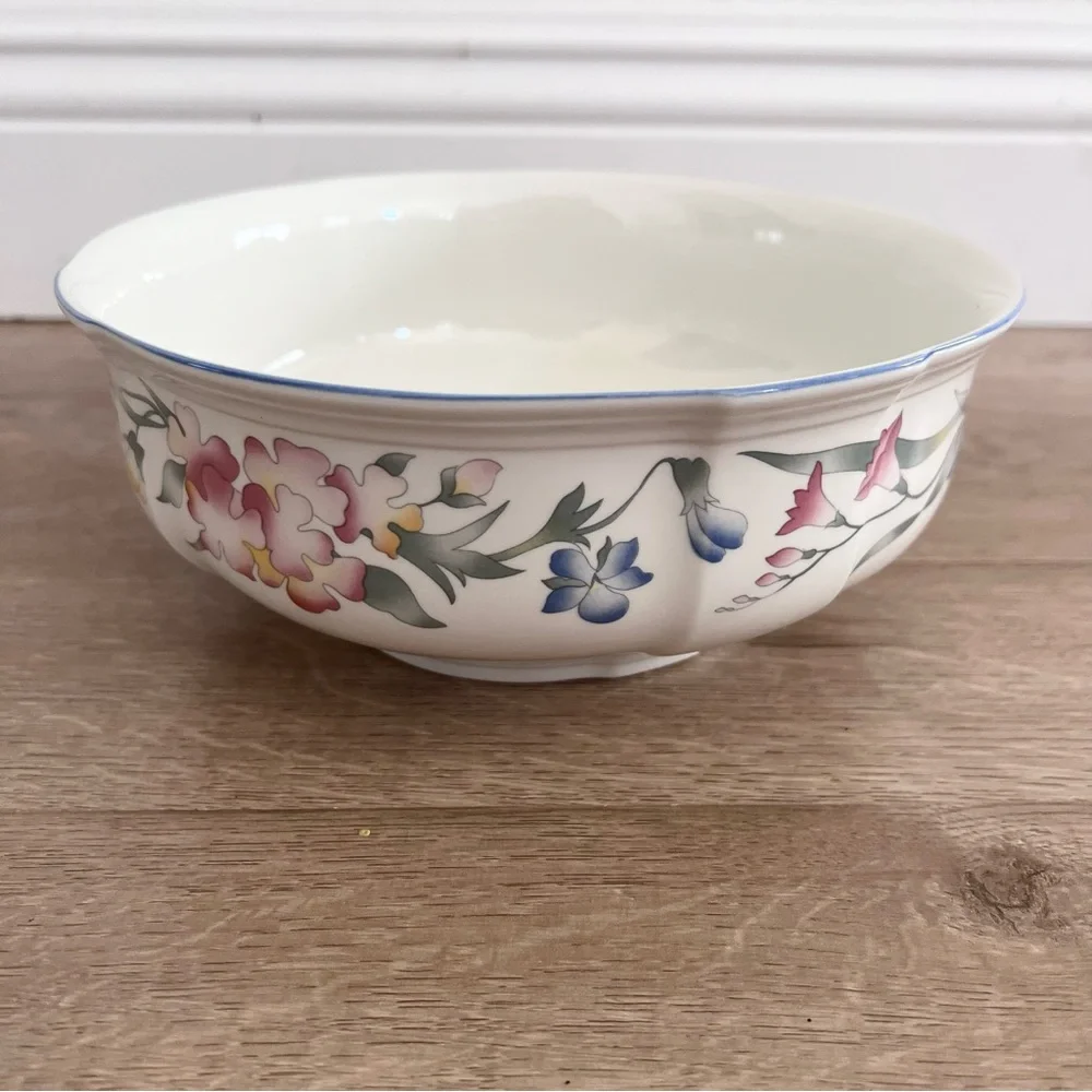Villeroy & Boch Luxembourg Riviera Porcelain Floral Large Vegetable‎ Bowl 8 1/4”